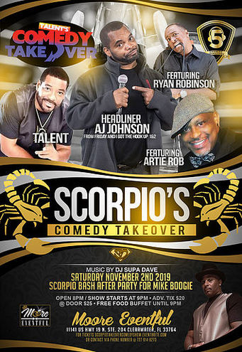 2 scorpio comedy takover