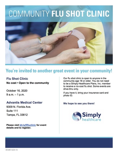 10162020 flu shot clinic   advantis