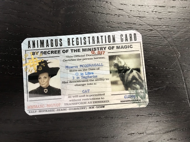Personalized Animagus Registration card
