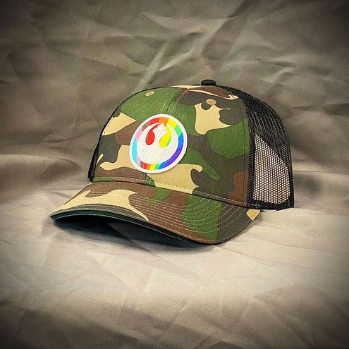 Pride Rebel Alliance Embroidered Patch Hat - Green Camo / Black