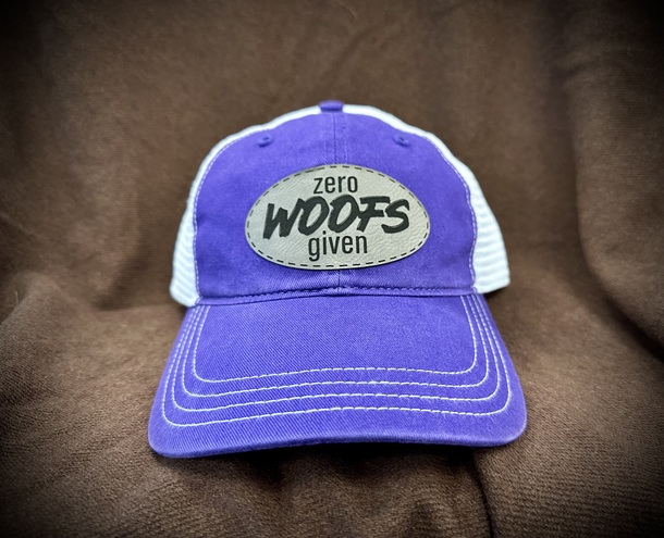 Zero Woofs Given Laser Cut Patch Hat - Purple
