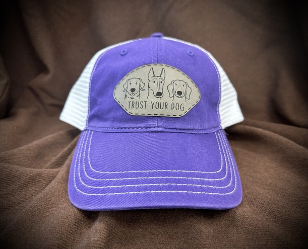 Trust Your Dog Laser Cut Patch Hat - Purple